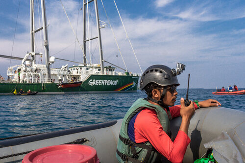 Foto liputan Aji Styawan di perairan Karimunjawa bersama Greenpeace